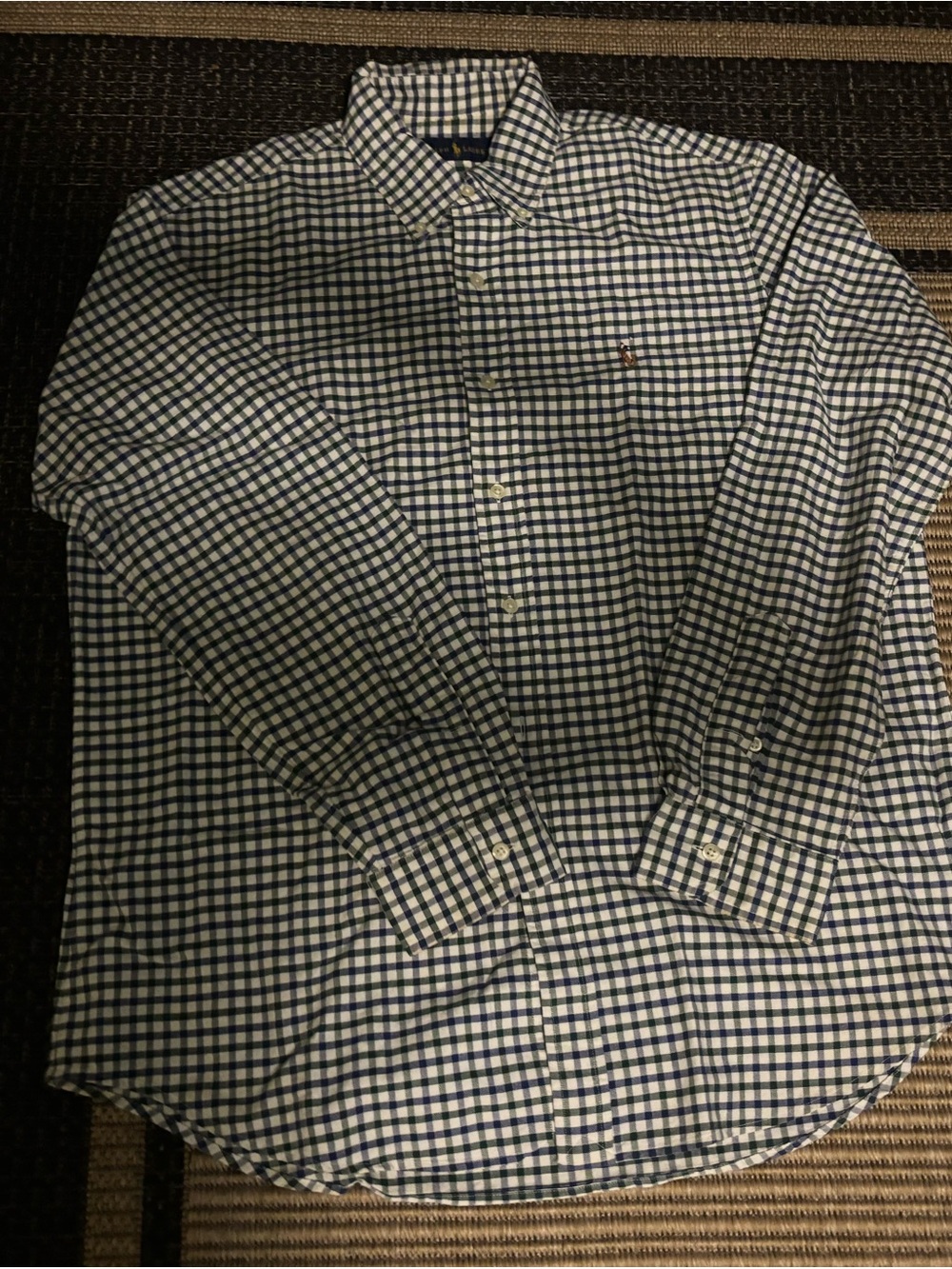 Polo by Ralph Lauren Navy and White Gingham Button-Down Shirt